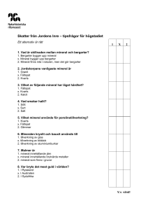 Skatter från Jordens Inre – tipsfrågor för högstadiet