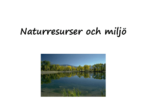 Naturresurser och miljö