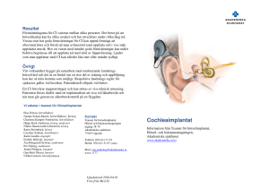 Cochleaimplantat - Akademiska sjukhuset