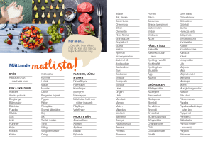 Mättande matlista!
