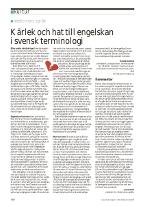 Kärlek och hat till engelskan i svensk terminologi