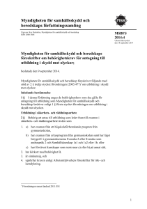 msbfs 2014:4 - Myndigheten för samhällsskydd och beredskap