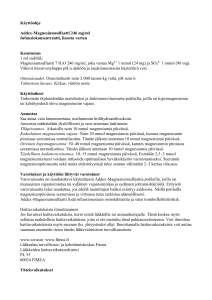 Käyttö- ja annostusohje