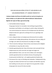 vad kan skolan göra efter ett självmord eller självmordsförsök i ett
