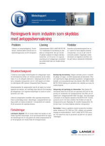 Reningsverk inom industrin som skyddas med avloppsövervakning