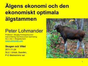 Älgens ekonomi och den ekonomiskt optimala älgstammen