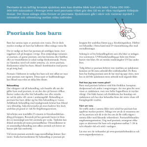 Psoriasis hos barn - Psoriasisförbundet