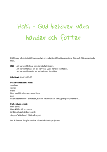 Haki - Gud behöver våra händer och fötter - Barn I Alla Länder
