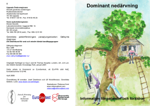 Dominant nedärvning - Göteborg - Sahlgrenska Universitetssjukhuset