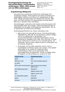 Provtagningsanvisning för Kärnantikroppar (antinukleära