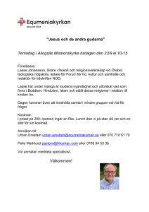 "Jesus och de andra gudarna" Temadag i
