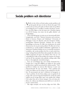 Sociala problem och identiteter