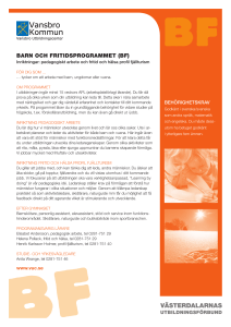 BARN OCH FRITIDSPROGRAMMET (BF)