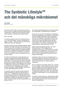 The Synbiotic LifestyleTM och det mänskliga mikrobiomet