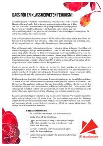 Klassmedveten feminism infoblad - S