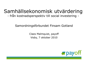 Claes Malmquist om Socioekonomi