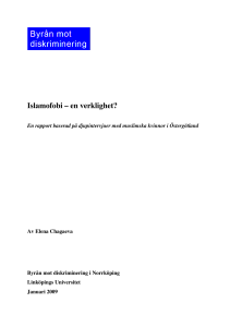 Islamofobi – en verklighet? - Byrån mot diskriminering i Östergötland