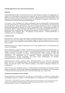 Kärnkompetensen för missionssekreterare Bakgrund