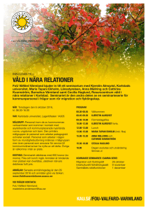 våld i nära relationer - Karlstads universitet