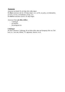 Annonser B/C - SFI Kristianstad
