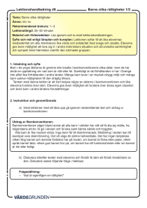 Lektionshandledning #8 Barns olika rättigheter 1/3