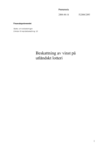 Beskattning av vinst på utländskt lotteri