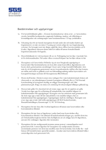 Hyresvillkor - SGS Studentbostäder