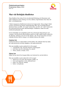 Mat vid förhöjda blodfetter