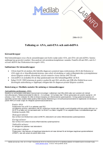 Tolkning av ANA, anti-ENA och anti