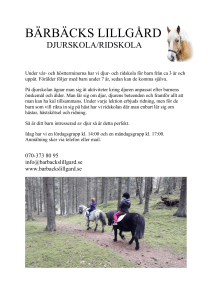 djurskola - Bärbäcks Lillgård