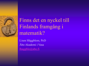 Finns det en nyckel till Finlands framgång i matematik?