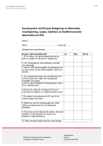 Kunskapstest för delegering av läkemedel för vårdpersonal