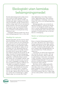 Ekologiskt utan kemiska bekämpningsmedel