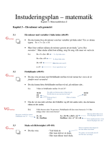 Instuderingsplan – matematik