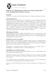 Riktlinjer för vårdtagarnära arbete och basala