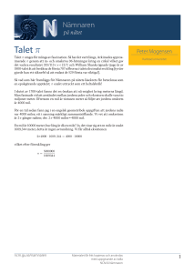 Talet π