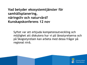 Ekosystemtjänster