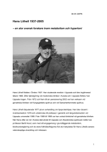 Till minnet av Hans Lithell
