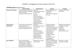 LOKSAM - kartläggning av fokusområden inför 2015