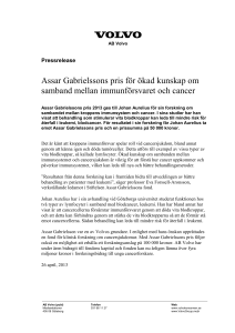 AG-PRIS 2013-Pressmeddelande swe