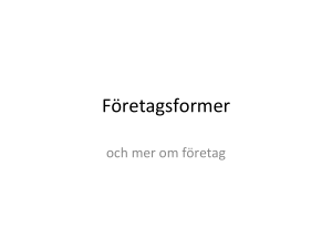 Företagsformer