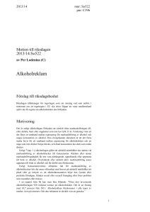 Alkoholreklam - Riksdagens öppna data