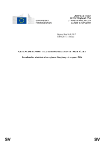 GEMENSAM RAPPORT TILL EUROPAPARLAMENTET OCH