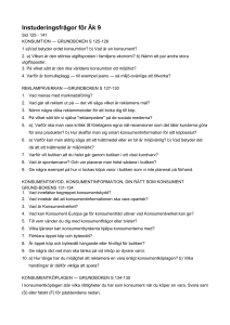 Konsument - Instuderingsfrågor