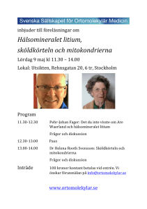 Hälsomineralet litium, sköldkörteln och mitokondrierna