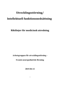 Utvecklingsstörning/ Intellektuell