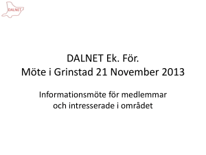 Presentation från 21/11-2013