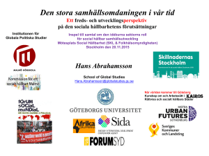 Civilsamhällets roll för social hållbarhet