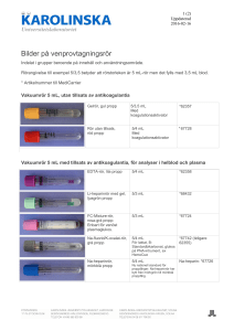 Bilder på venprovtagningsrör