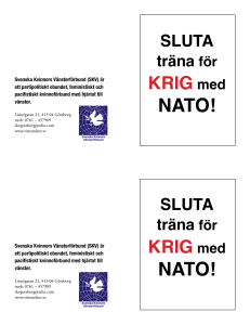 SKV fredsväcka_flyer - Svenska Kvinnors Vänsterförbund